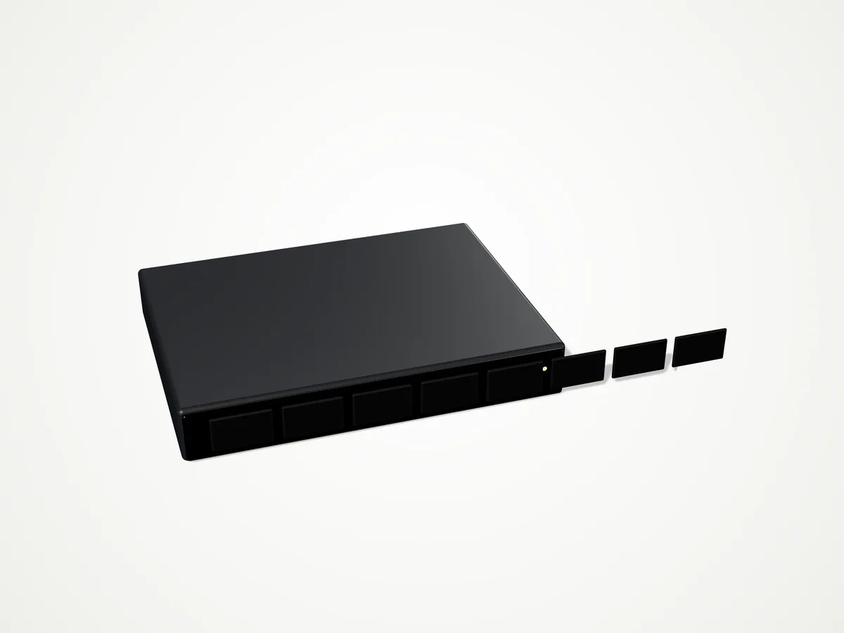 VR-64C-8H 64-channel VaultNVR server, high three-quarter view